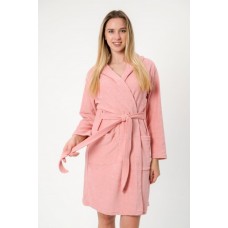 Халат женский из махры Нежность светлый коралл (АМ)