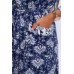 Халат 191 - синий+цветы (НТ) Халат 191 - синий+цветы (НТ)